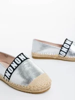 Rodica ezüstszínű női espadrille ökológiai bőrből