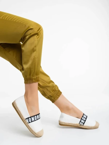 Rodica fehér női espadrille ökológiai bőrből