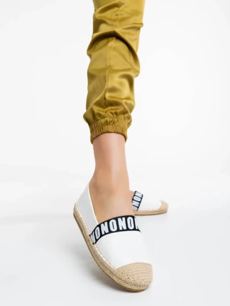 Rodica fehér női espadrille ökológiai bőrből