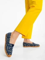 Ligia tengerészkék női espadrille textil anyagból