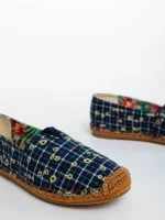 Ligia tengerészkék női espadrille textil anyagból