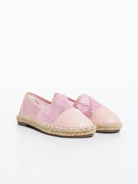 Guapissima rózsaszín gyerek espadrille textil anyagból és ökológiai bőrből