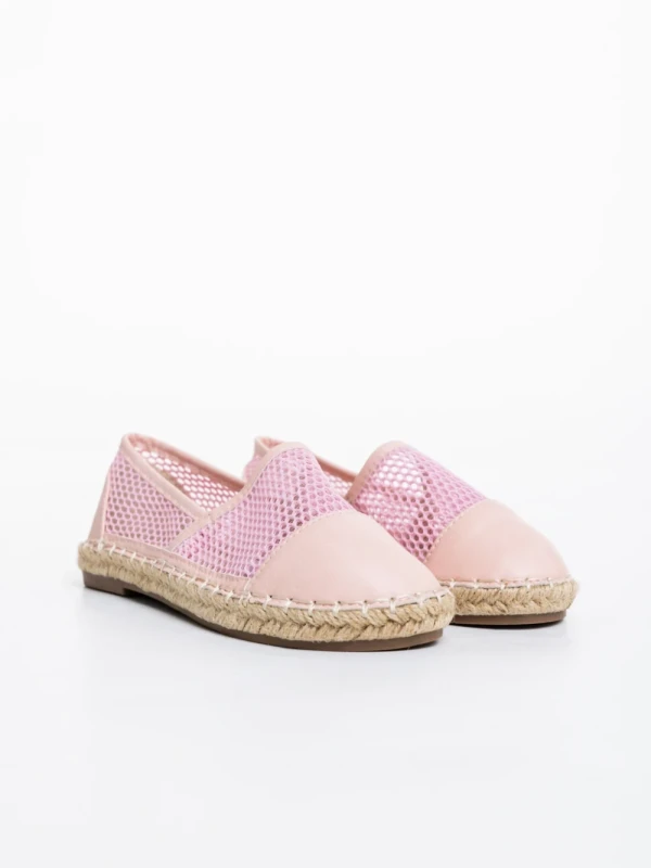 Guapissima rózsaszín gyerek espadrille textil anyagból és ökológiai bőrből