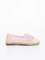 Guapissima rózsaszín gyerek espadrille textil anyagból és ökológiai bőrből