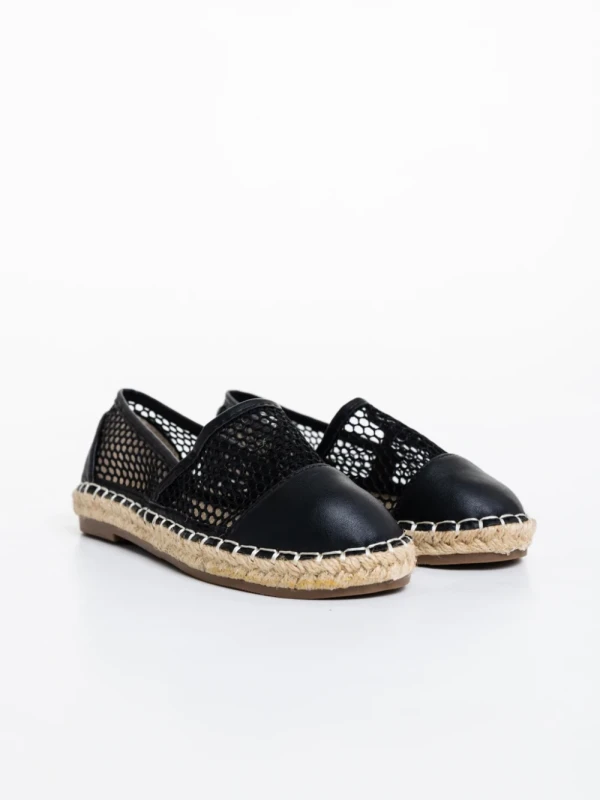 Guapissima fekete gyerek espadrille textil anyagból és ökológiai bőrből