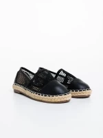 Guapissima fekete gyerek espadrille textil anyagból és ökológiai bőrből