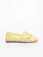 Guapissima zöld gyerek espadrille textil anyagból és ökológiai bőrből