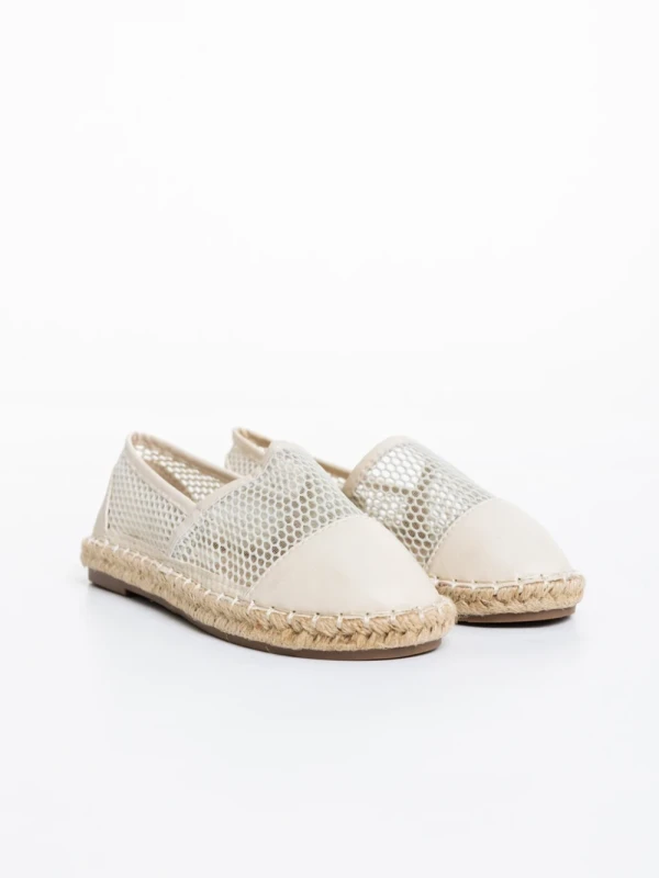 Guapissima bézs gyerek espadrille textil anyagból és ökológiai bőrből