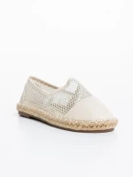 Guapissima bézs gyerek espadrille textil anyagból és ökológiai bőrből