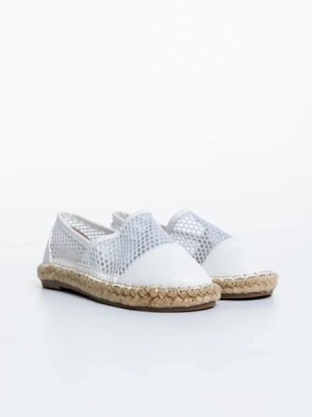Guapissima fehér gyerek espadrille textil anyagból és ökológiai bőrből