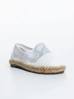 Guapissima fehér gyerek espadrille textil anyagból és ökológiai bőrből