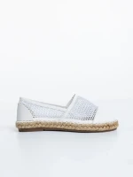 Guapissima fehér gyerek espadrille textil anyagból és ökológiai bőrből