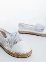 Guapissima fehér gyerek espadrille textil anyagból és ökológiai bőrből