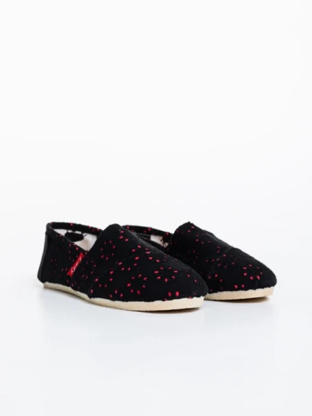Chloe fekete gyerek espadrille textil anyagból