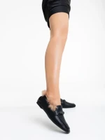 Augusta fekete női félcipő ökológiai bőrből