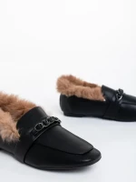 Augusta fekete női félcipő ökológiai bőrből