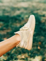 Louane bézs női sportcipő textil anyagból