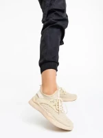 Louane bézs női sportcipő textil anyagból