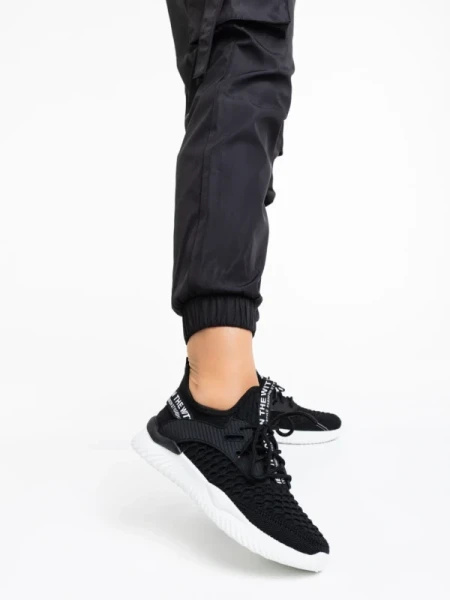 Louane fekete női sportcipő textil anyagból