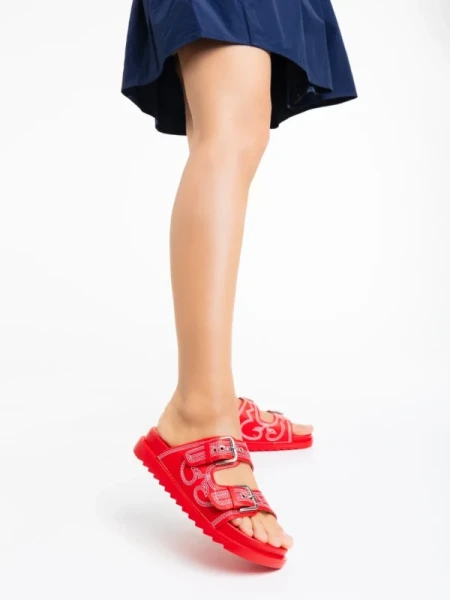 Eiko piros női papucs ökológiai bőrből