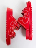 Eiko piros női papucs ökológiai bőrből