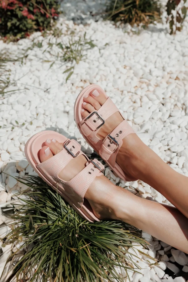 Eiko rózsaszín női papucs ökológiai bőrből