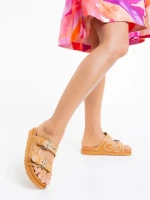 Eiko tevebarna női papucs ökológiai bőrből