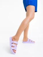 Mika lila női papucs szintetikus anyagból