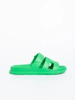 Mika zöld női papucs szintetikus anyagból
