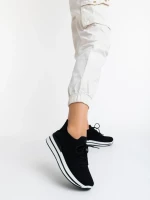 Taormina fekete női sportcipő textil anyagból