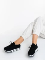 Taormina fekete női sportcipő textil anyagból