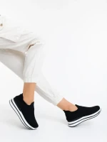 Denisia fekete női sportcipő textil anyagból