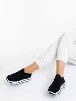 Denisia fekete női sportcipő textil anyagból