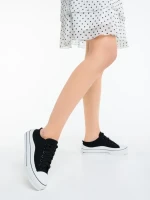 Eleanor fekete női tornacipő, textil anyagból készült