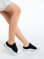 Eleanor fekete női tornacipő, textil anyagból készült