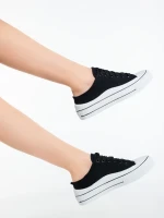 Eleanor fekete női tornacipő, textil anyagból készült