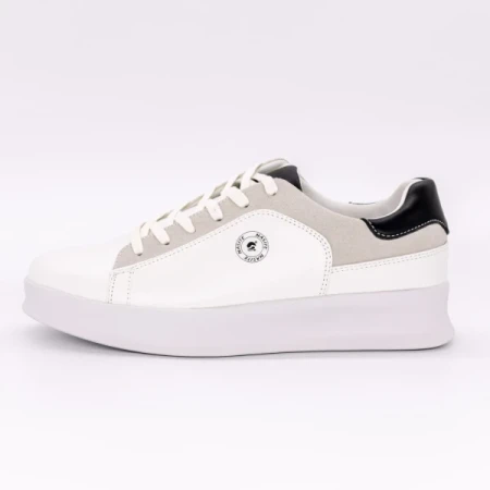 Pierino fekete fehér férfi sportcipő ökológiai bőrből