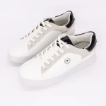 Pierino fekete fehér férfi sportcipő ökológiai bőrből