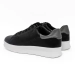 Elvio fekete és szürke férfi sportcipő ökológiai bőrből