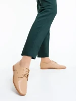 Lailah sötét bézs női alkalmi cipő ökológiai bőrből