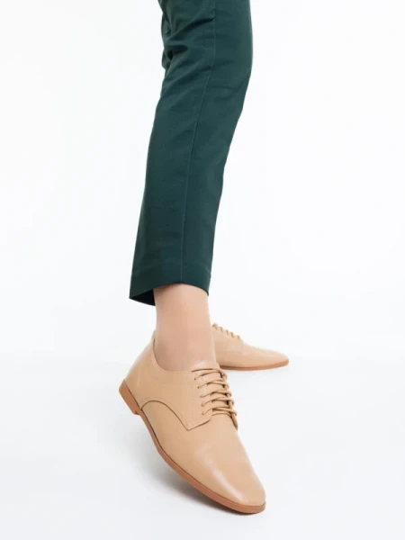 Lailah sötét bézs női alkalmi cipő ökológiai bőrből