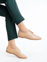 Lailah sötét bézs női alkalmi cipő ökológiai bőrből