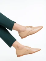 Lailah sötét bézs női alkalmi cipő ökológiai bőrből