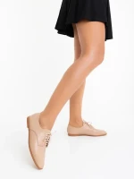 Lailah világos bézs női alkalmi cipő ökológiai bőrből