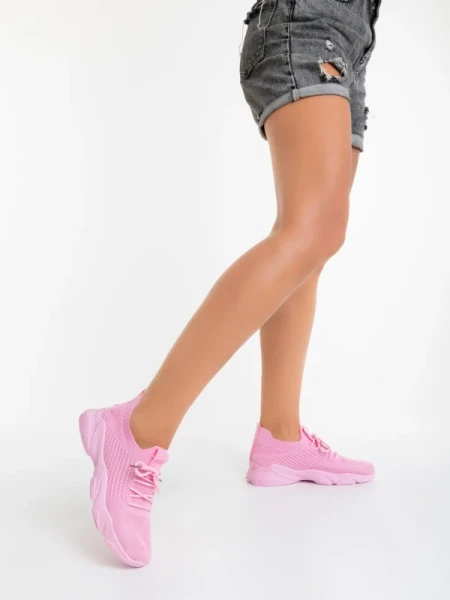 Jaylah sötét rózsaszin női sportcipő textil anyagból