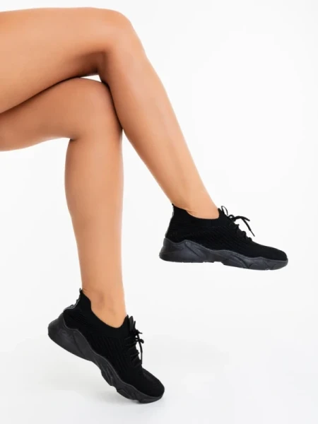 Jaylah fekete női sportcipő textil anyagból