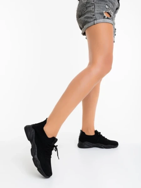 Jaylah fekete női sportcipő textil anyagból
