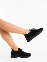 Kallie fekete női sportcipő textil anyagból