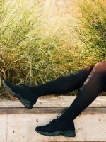 Ellison fekete női sportcipő textil anyagból