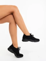 Ellison fekete női sportcipő textil anyagból